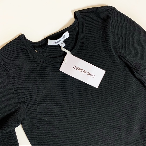 ELIZABETH AND JAMES Priscilla Dress Black, Size Medium - Picture 6 of 7